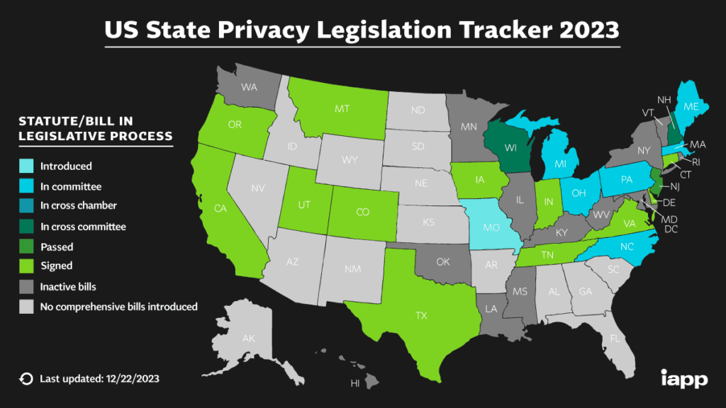 US Privacy Law Map